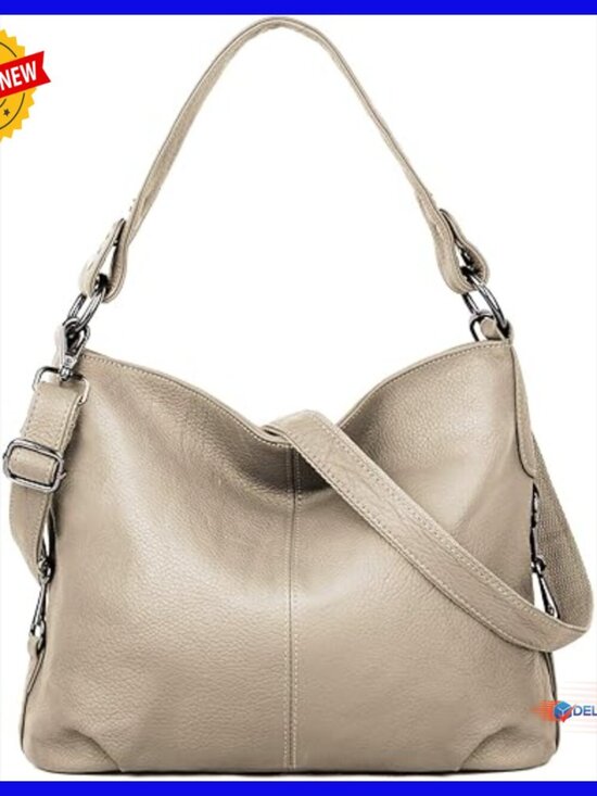 Handbags - Large Genuine Leather Hobo Shoulder Bag Crossbody Travel Purse